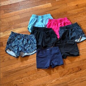 Assorted girls Athletic Shorts - Navy, Black, Pink, Light Blue, Floral